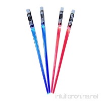 Everyday Delights LED Light Up LightSaber Chopsticks  2 pairs (Red & Blue)  Reusable Durable Eco-friendly Lightweight Portable BPA Free Food Safe Kitchen Dinner Party Utensil Tableware Toy Gift - B0792C664R
